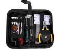 Professional Guitar Setup Kit & Repair Tools for Electric/Acoustic Guitar Maintenance - Luthier Tool Kit with String Winder, Hex Wrenches, Action Ruler for Musicians & DIY Enthusiasts