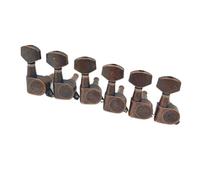 Professional Guitar String Tuning Pegs Electric Guitar Small Square Head Red Bronze Fully Enclosed Tuning Pegs For ST 6R