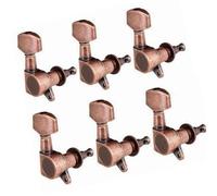 Professional Guitar String Tuning Pegs Electric Guitar Tuning Pegs Machine Head Small Square Handle For ST/LP Red Copper/Bronze(Red copper)