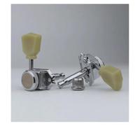 Professional guitar tuning pegs 1 Set 3R 3L Locking String Vintage Deluxe Electric Guitar Machine Heads Tuners Nickel/Chrome Tuning Pegs(Chrome)
