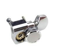 Professional Guitar Tuning Pegs 1 Set 6 In-line No Screw Locking Electric Guitar Machine Heads Tuners Lock String Tuning Pegs(Silver 6R)