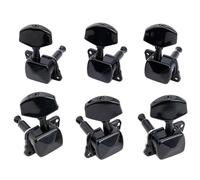 Professional Guitar Tuning Pegs 15:1 Ratio Semi Closed Machine Heads Tuners Tuning Pegs Keys With Big Hex Button Acoustic Electric Guitar(Black)