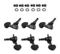 Professional guitar tuning pegs 6pcs Chrome Guitar Tuning Pegs 3R+3L Semi-closed Semicircle Machine Heads Tuners For Acoustic Folk Guitars(D)