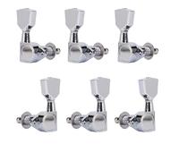 Professional guitar tuning pegs 6PCS Chrome/Titanium Alloy 3R+3L Acoustic/Folk Guitar Full Closure Tuning Pegs String Tuners Keys(Alloy 3)