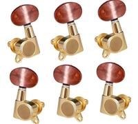Professional guitar tuning pegs 6Pcs Guitar Tuning Peg 3L 3R 6R Fully Enclosed Locking Tuning Pegs Tuner For Electric Acoustic Guitar Gold-Plated(3L 3R)