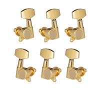 Professional guitar tuning pegs 6pcs Sealed Guitar String Pegs Locking Tuners Tuning Pegs String Tuner Acoustic Guitar Machine Head Knob 3L 3R(Gold)