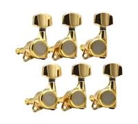 Professional guitar tuning pegs 6x Guitar String Tuner Pegs Replacement Parts 1:18 Lock Locking Tuners For Folk And Acoustic Guitar Accessory(Gold,Left)