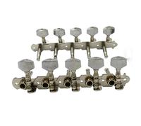 Professional Guitar Tuning Pegs 8 10/12 String Double Hole Square Head Guitar Tuning Peg Open Button Headpiece Knob Mandolin Upper Reel(10 String A)
