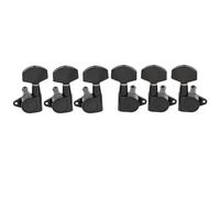 Professional Guitar Tuning Pegs R15J 15:1 Ratio Full Sealed Machine Head Tuner Tuning Peg Key Acoustic Electric Guitar(3R3L Black)