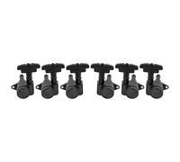 Professional Guitar Tuning Pegs R18K 18:1 Full Sealed Locking Machine Head Tuner 3R3L Electric Guitar Tuning Peg Key(3R3L Black)