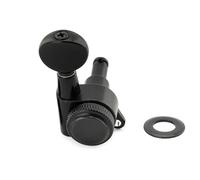 Professional Guitar Tuning Pegs R18K 18:1 Ratio Full Sealed Locking Machine Head Tuner Guitar Tuning Peg Key With Oval Button(1 Pc R Black)