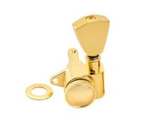 Professional Guitar Tuning Pegs R18K 18:1 Ratio Full Sealed Locking Machine Head Tuner Tuning Peg Key With Keystone Button Electric Guitar(1 Pc L Gold)