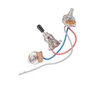 Professional Guitar Wiring Harness Electric Guitar Harness Pre wired Kit Three way Toggle 1 Volume Knob 500K Resistor