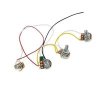Professional Guitar Wiring Harness Pre wired Set Single Tone Dual Volume 250K Resistor Bass Guitar Accessories Durable and Easy to Install