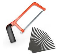 Professional Hacksaw Hacksaw Adjustable Angle Junior Hacksaw Heavy Duty Mini Hacksaw Small Metal Cutting Saw 20 Interchangeable Blades for Versatile Cutting Plastic PVC Pipe Tile Metal