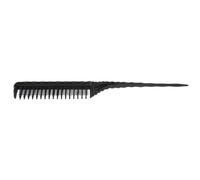 Professional Hair Brush Comb - Anti-Static, High-Temperature Resistant Hair Styling Tool for Barber Salon - Versatile Hairdressing Comb With Hollow Design and Pointed Tail - Black (Black)