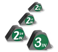 Professional Hair Clipper Combs Guides Set - 2.25'' to 3'' Size Range, Replacement Guards，Compatible with WAHL Most Clippers/TrimmersMost Clippers/Trimmers,Grey(4 Pieces)