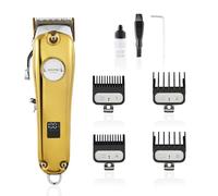 Geepas Professional Hair Clipper Lcd Display, Corded & Cordless, Gold