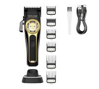 Professional Hair Clipper Magnetic Levitation Motor 8800 RPM Charging Base Cordless Hair Trimmer with 6 Guide Combs USB Charging Hair Cutting Machine for Men Household Barber