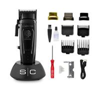 Professional Hair Clipper Stylecraft Saber 2.0 | Cordless Clipper with EON Brushless Motor | DLC Echo Blade | USB-C Charging | Removable Magnetic Covers | Full Metal Body | Zero Gap Fade (Black)