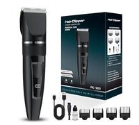 Professional Hair Clippers for Men - Adjustable 0.8-2.0mm Fine Tuning, Cordless Hair Trimmer with LED Display, USB Type-C Fast Charge, Quiet 6500RPM Motor, 4 Guide Combs, Gifts for Men