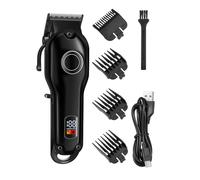 Professional Hair Clippers for Men Household, Cordless Barber Clippers for Hair Cutting & Grooming. Rechargeable Hair Trimmer Kit with LED Digital Display, 4 Limit Combs