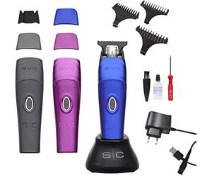 Professional Hair Clippers for Men Stylecraft Evo by Gamma Più, Trimmer for Beard and Hair, Magnetic Motor, Adjustable Blade Zero Gap, 120 Min Cordless Running Time, 3 Covers, 3 Combs, Cleaning Kit