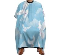 Professional Hair Colouring Cape, Cute White Dove, Barber Hairdresser Capes Adjustable Barber Cape for Salons Styling Haircut