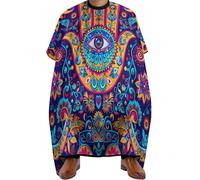 Professional Hair Colouring Cape, Hamsa Hand Of Fatima Meditation Mandala, Barber Hairdresser Capes Anti-static Barber Cape for Coloring Women Styling