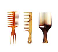 Professional Hair Comb Set 3PCS Wide Teeth Styling Tool For Thick Curly Hair Portable Home Barber Shop PP Material 6 24cm 20 5 6 8cm 17 7cm
