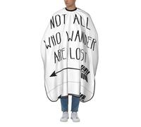 Professional Hair Cutting Cape Barber Cape With Adjustable Neckline Large Size Not All Who Wander Are Lost Print Salon Barber Cape For Men, Women And Kids