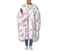 Professional Hair Cutting Cape Barber Cape With Adjustable Neckline Large Size Romantic Paris Butterfly Print Salon Barber Cape For Men, Women And Kids