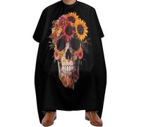 Professional Hair Cutting Cape, Sugar Skull Flowers, Hairdressing Apron Personalised Hairdressing Cape for Styling Coloring Women