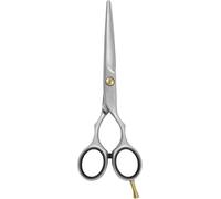 Professional Hair Cutting Scissors, Classic Design with Black Finger Rings, Stainless Steel Barber Shears with Presentation Case. 5.5'