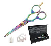 Professional Hair Cutting Scissors, Hairdressing Scissors, Ultra-Sharp Japanese Convex Blades, Titanium Coated - 5.5 inch, Includes Case