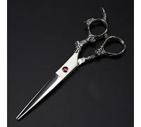 Professional Hair Cutting Shears, 6inch Professional Japan 440c Steel Silver Dragon Handle Hair Scissors Cutting Barber Tools Haircut thinning Shears Hairdresser Scissors (Color : Set) (Cutting Sciss