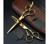 Professional Hair Cutting Shears, Japan 440c 6 inch den Plum Handle Hair Scissors Set Barber Scissor thinning scisor Cutting Shears Hairdressing Scissors,