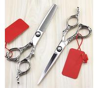 Professional Hair Cutting Shears, Professional 6.0 inch Japan 440c Hair Scissors Set Scissor thinning Shears Cutting Barber Hairdressing Scissors (Color : Set)