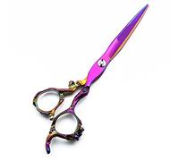 Professional Hair Cutting Shears, Professional 6.5 inch Classic Rainbow Japan 440C Dragon Handle Cutting Scissors