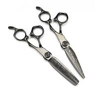 Professional Hair Cutting Shears, Professional 6 inch Upscale Black Damascus Hair Cutting Scissors Haircut thinning Barber Cut Shears Hairdresser Scissors (Color : Cutting) (Set)