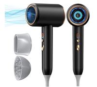 Professional Hair Dryer 2400W Quick Drying, Ionic Hairdryer with Diffuser & Concentrator, Blow Dryer with 60000 RPM Powerful Motor, 3 Heat & 2 Speed Settings & Cool Shot, Hair Dryer for Women Men