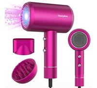 Professional Hair Dryer, Beautyshow 1800W Powerful Ionic Fast Dry AC Motor Hairdryer with Diffuser & Concentrator, 2 Speed Heat and Cool Button Blow Dryer for Salon Home Travel Women Men Hairstyles