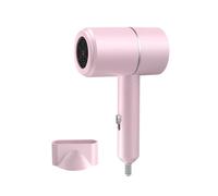 Professional Hair Dryer with Diffuser, 800W, Foldable Design, 2 Speed Settings, 24x12.5x7.5 cm, White and Pink (Pink)