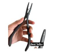 Professional Hair Extension Pliers 7" - Microlink Beads Remover & Weft Extension Tool | Stainless Steel Hair Styling Accessory for Salon & DIY Extensions -(2 Hole, Black)