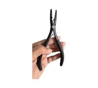 Professional Hair Extension Pliers 7" - Microlink Beads Remover & Weft Extension Tool | Stainless Steel Hair Styling Accessory for Salon & DIY Extensions - 2 Hole, Black By MIRACLE