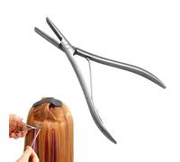 Professional Hair Extension Pliers - Stainless Steel Multi-Functional Tool | Flat-Jaw Extension Pliers For Nano-Ring Fixation, Hair Styling, Salon And DIY Use