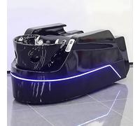 Professional Hair Salon Shampoo Bed & Electric Massage Table, Head Spa Equipment with Water Circulation and LED Lights