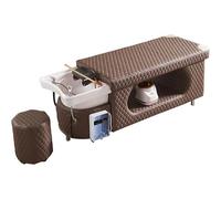 Professional Hair Salon Shampoo Bed, Flat Multifunctional Massage Fumigation Beauty Bed with Constant Temperature Water Circulation Heater for Spa Salon