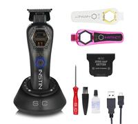 Professional Hair Trimmer for Men Stylecraft Instinct Metal Edition by Gamma più | Vector Motor with Intuitive Torque Control | 180 Min Cordless | Adjustable Blade 0 Gap | 3 Covers | Rear Metal Cover