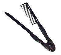 Professional Hairdresser Straightening Comb with Sectioning Holes - Mini Hair Straightener - Beard Straightener for Men/Hair Straightener Brush for Women - Suitable for Afro Hair